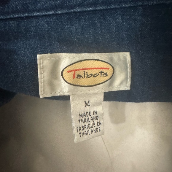 Talbots simple denim button down jacket - Picture 2 of 2